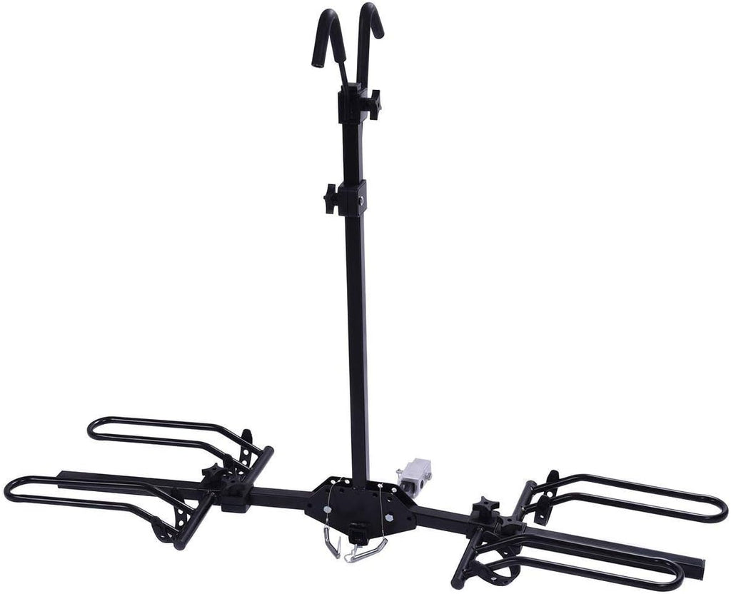 2-Bike Hitch Mounted Rack with Tray Style Tilting Design J530519