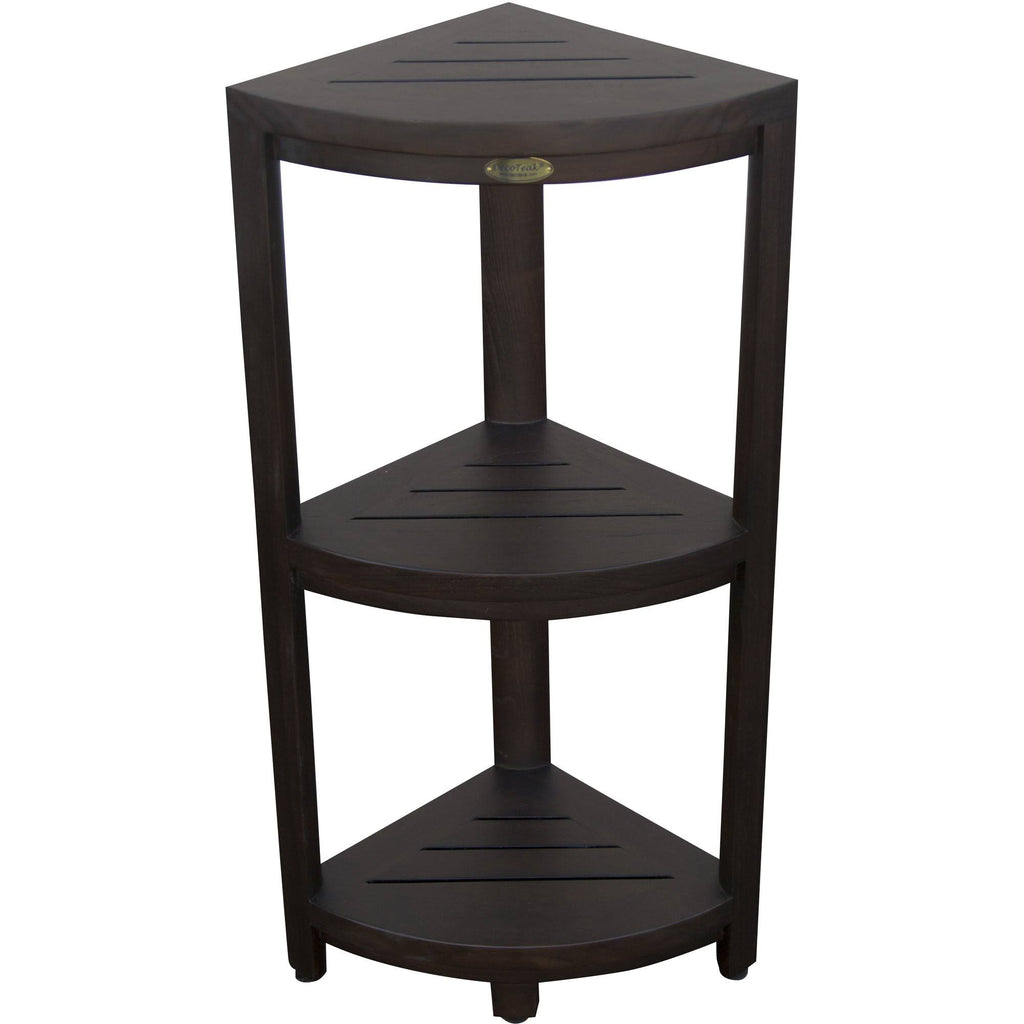 Teak Three Tier Corner Shower Shelf O14645
