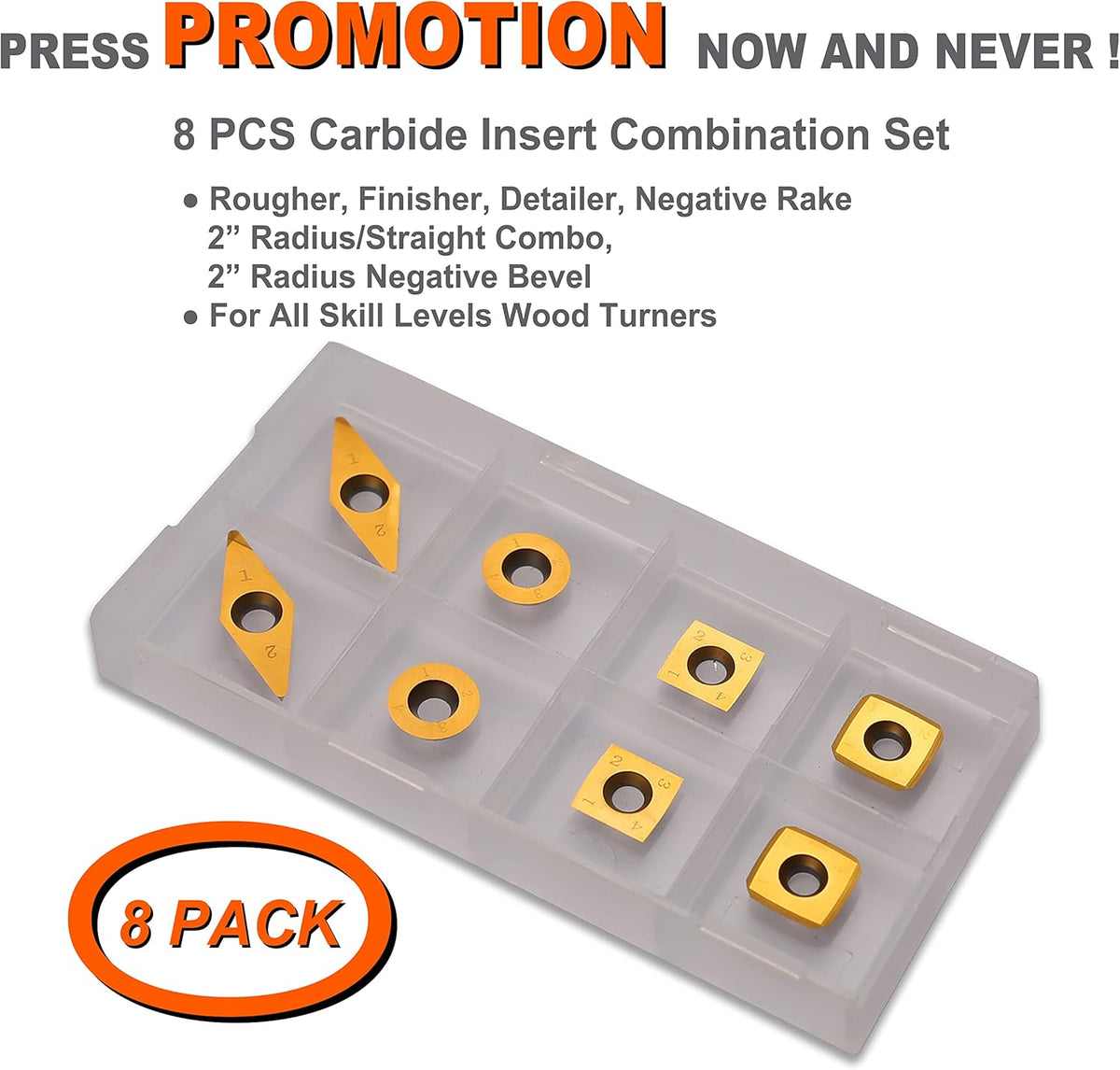 3 PCS Carbide Wood Lathe Turning Tool Set J83924