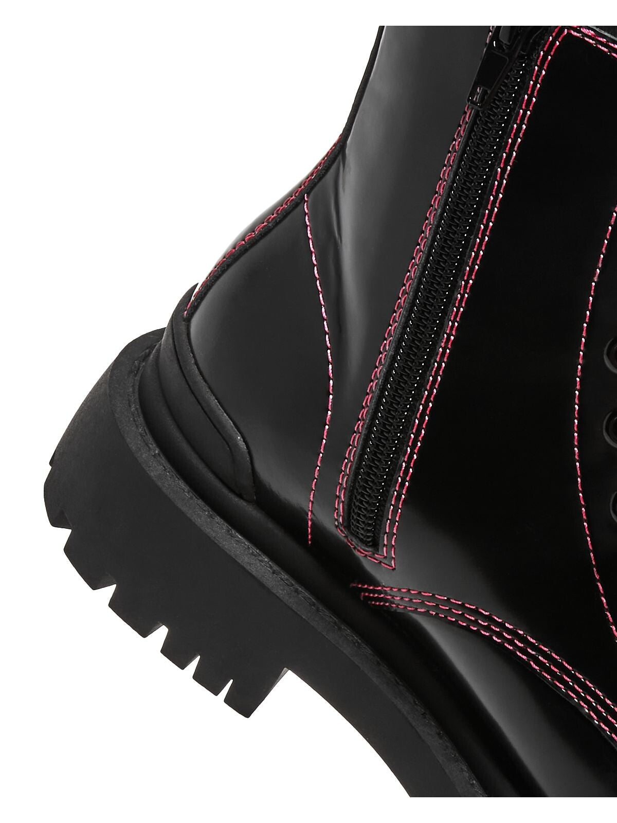 Black Leather Combat Boots 6.5 M X25258