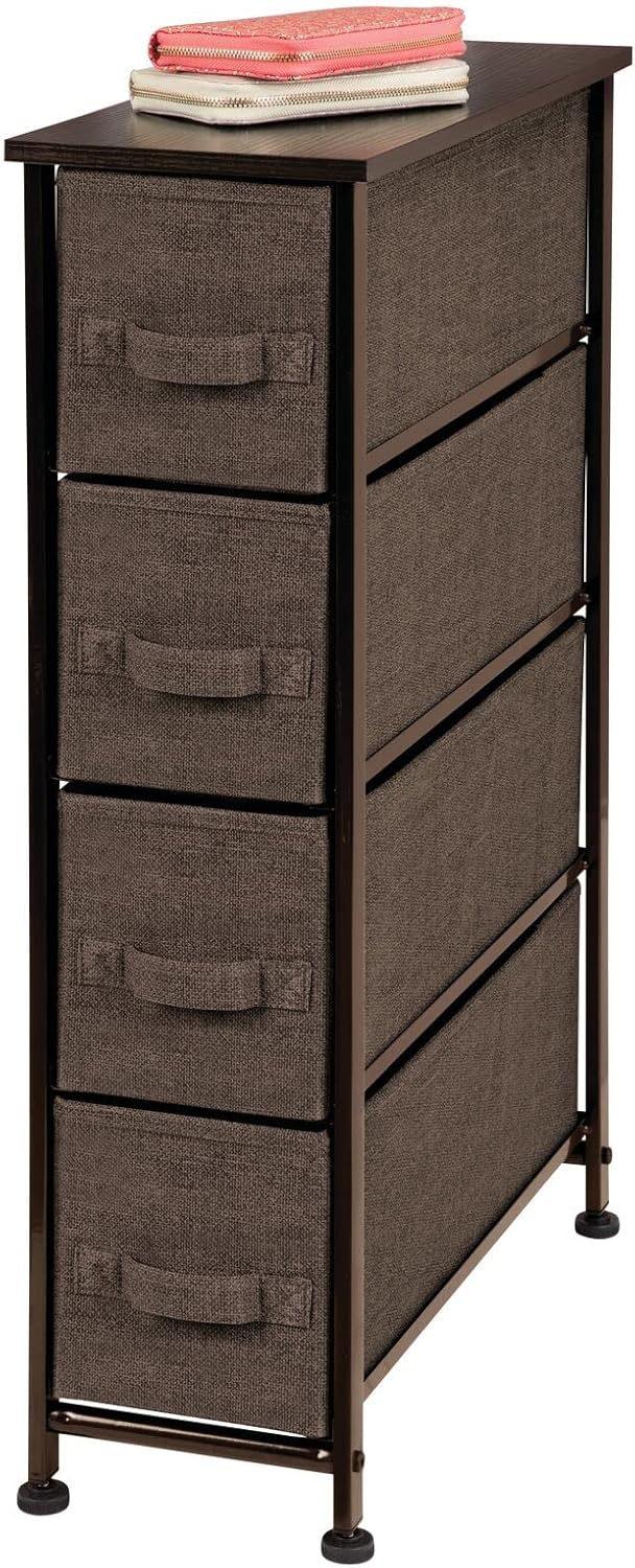 4 Drawer Tall Storage Tower Organizer Nightstand M7674