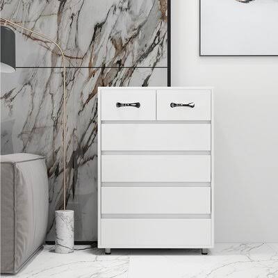 6 Drawer White Chest S85577