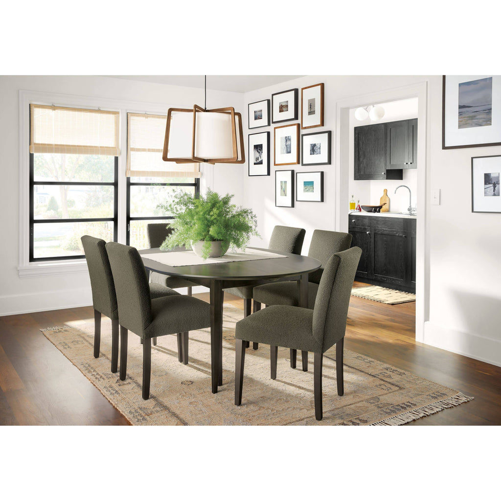 Modern Side Chair in Flint Cement Grey Fabric M656054