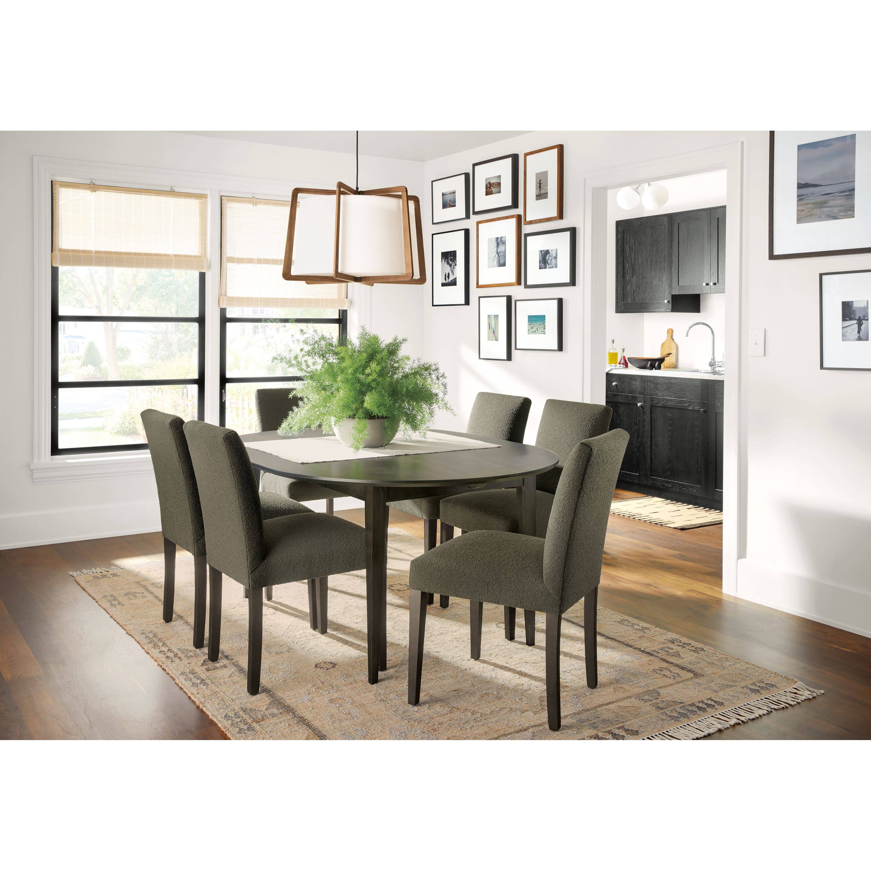 Modern Side Chair in Flint Cement Grey Fabric M656054