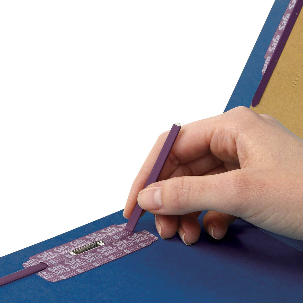 Dark Blue Classification Folder with Safeshield Fastener A9313
