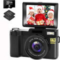 2.7K Vlogging Camera with Flip Screen and 32GB Memory Card J88965