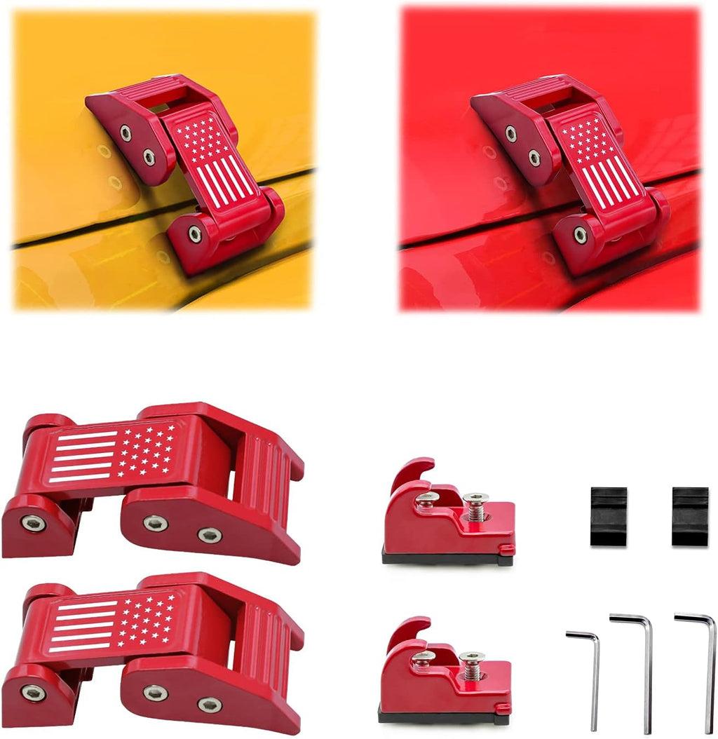 Red Aluminum Hood Catch Kit O743