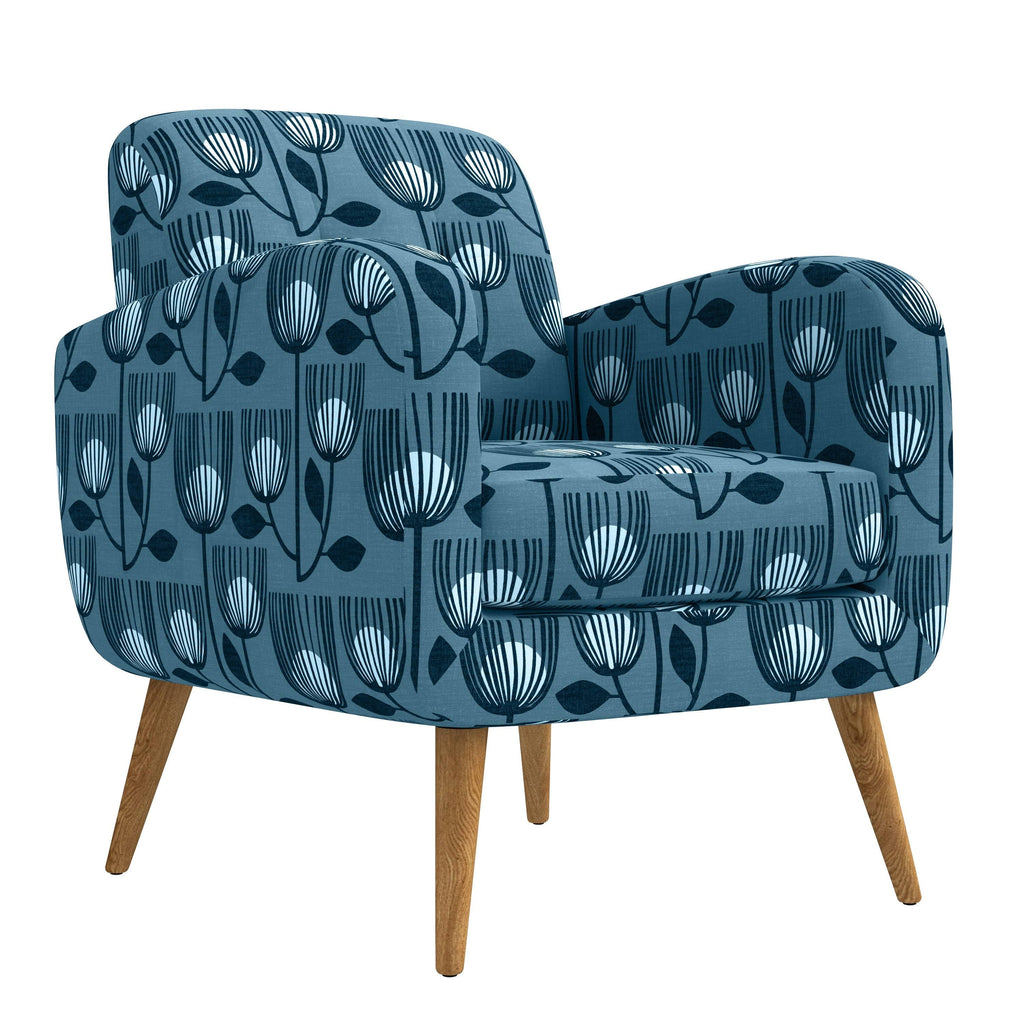Navy Blue Modern Arm Chair O8174