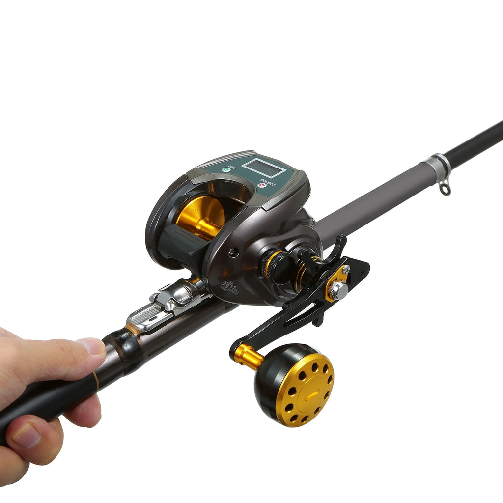 USB Rechargeable Carbon Fiber Baitcasting Reel Electric Fishing Reel C85588