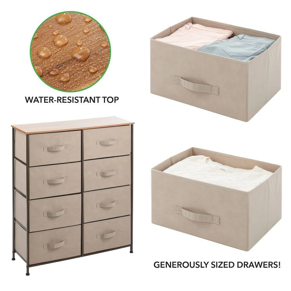 8 Drawer Coffee Espresso Vertical Dresser Storage Tower P63483
