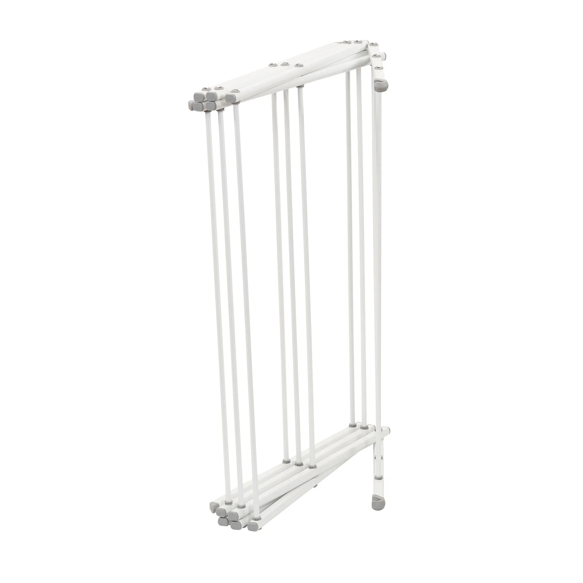 White Collapsible Metal Clothes Drying Rack U9929