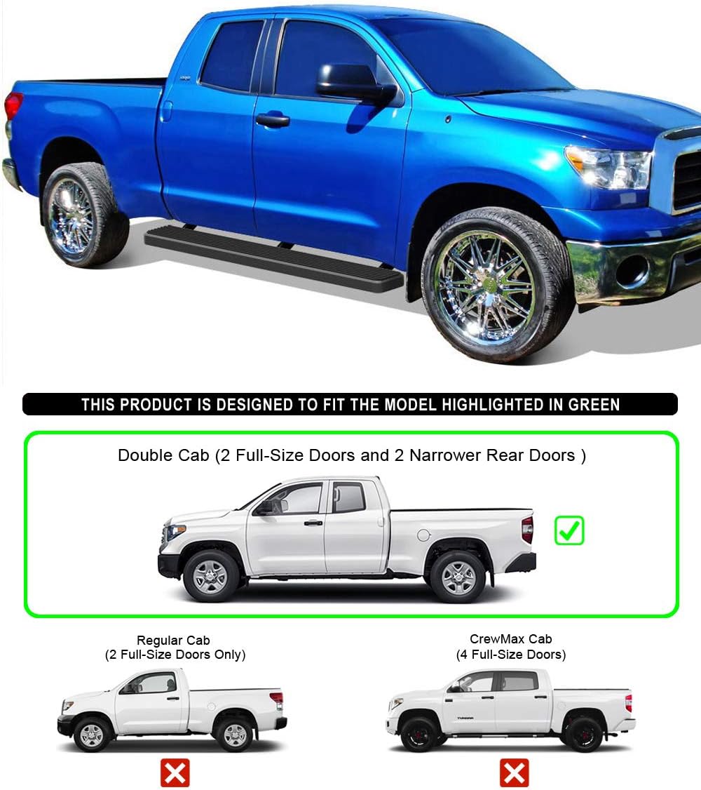 6in Black Running Boards X3706