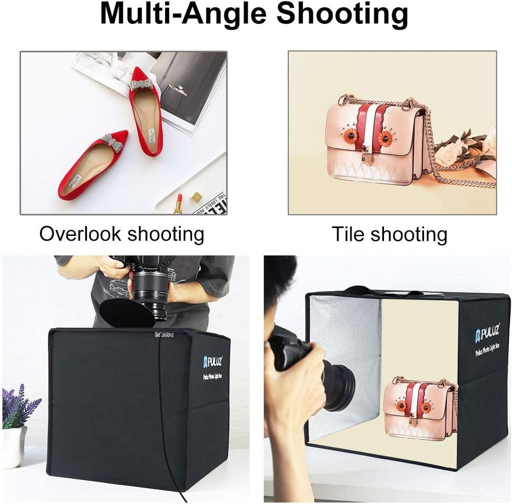 15.8"/40cm Photo Studio Light Box with Led Lights and 12 Colors Backdrops, Pack of 2 V763070