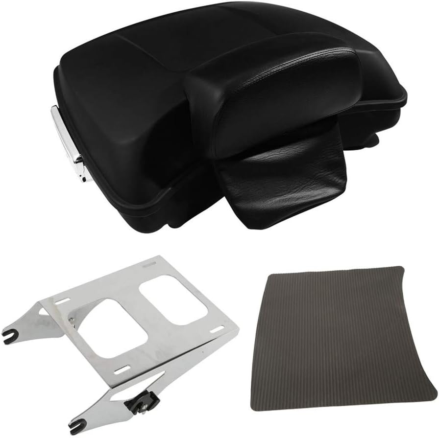 5.5" Tour Pack Trunk with 2-UP Mounting Rack and Backrest V328