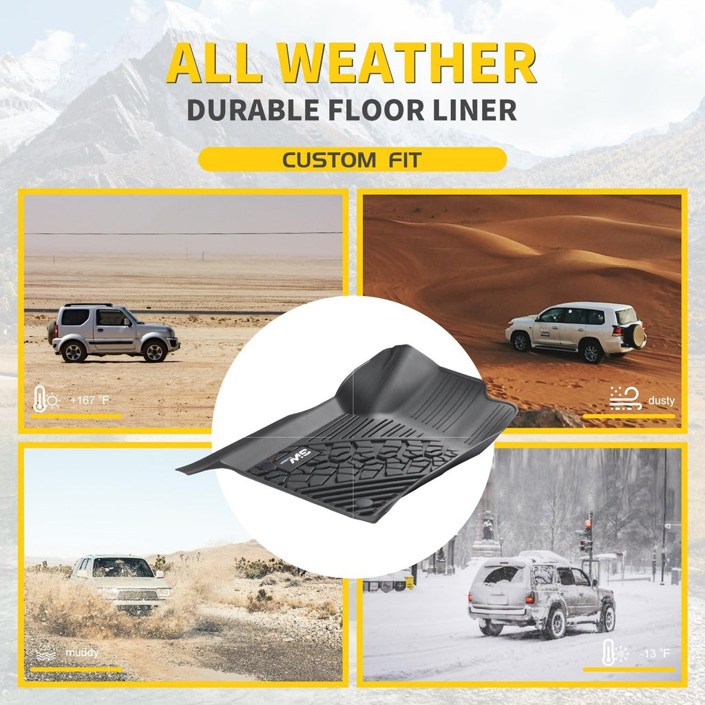 Black Floor Mats with Front Carpet Mats S8550