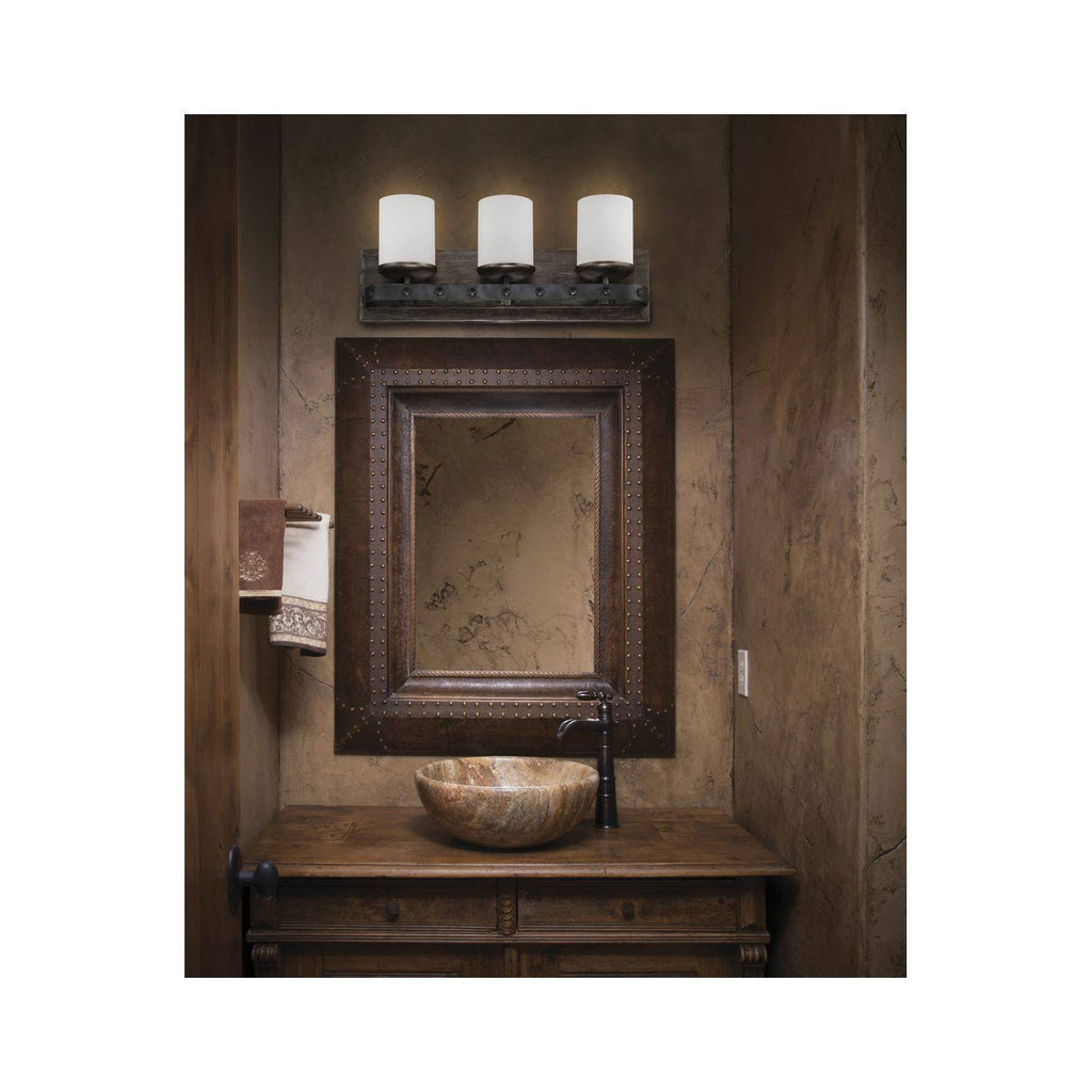 Reclaimed Wood 3 Light Bath Bar B602560