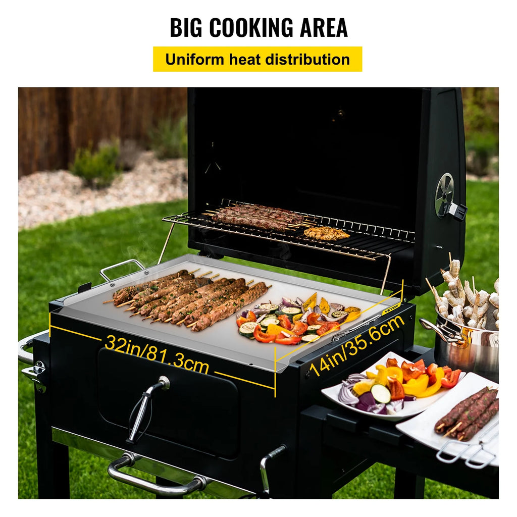 Stainless Steel Flat Top Griddle with 2 Handles S5863