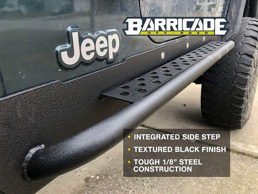 Rocker Guards with Steps Compatible with 97-06 Jeep Wrangler TJ N525800