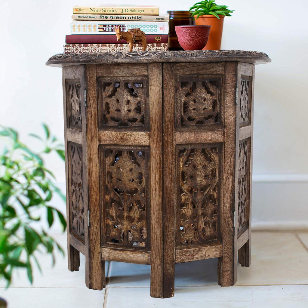 Antique Solid Carved Wood Coffee Table Z15290