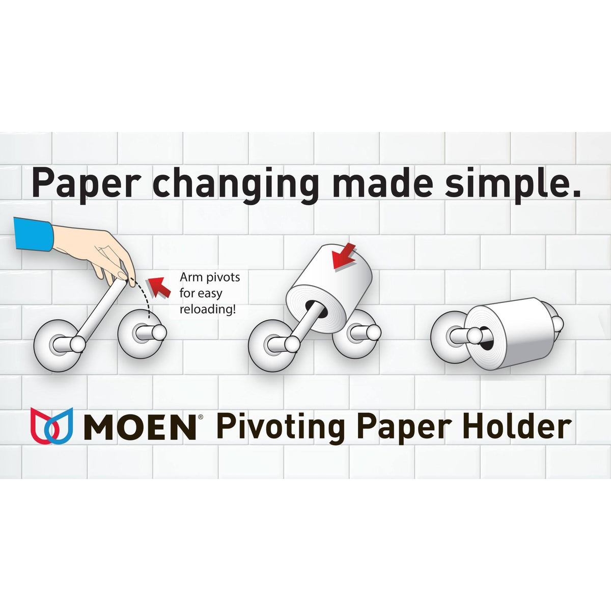 Polished Nickel Pivoting Paper Holder C788