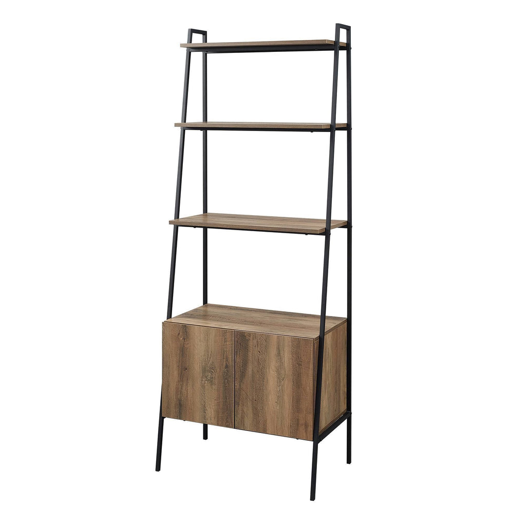 Rustic Oak Ladder Bookcase Q3446