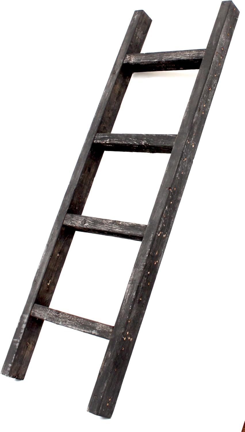 Rustic Farmhouse Decorative Ladder Brown H462