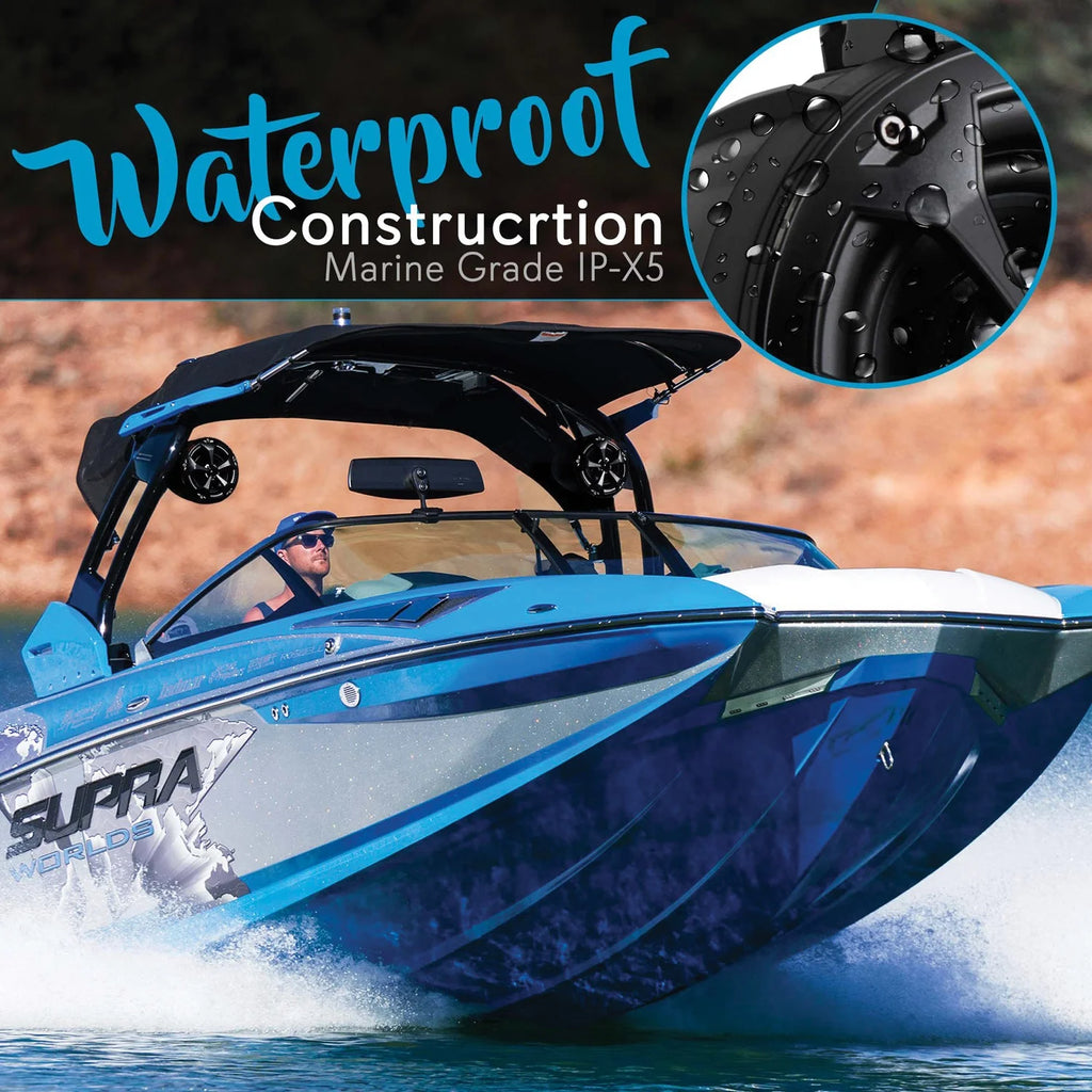 4 Inch 800W 2-Channel Marine Grade Waterproof Off-Road Speakers with Amplifier B48860
