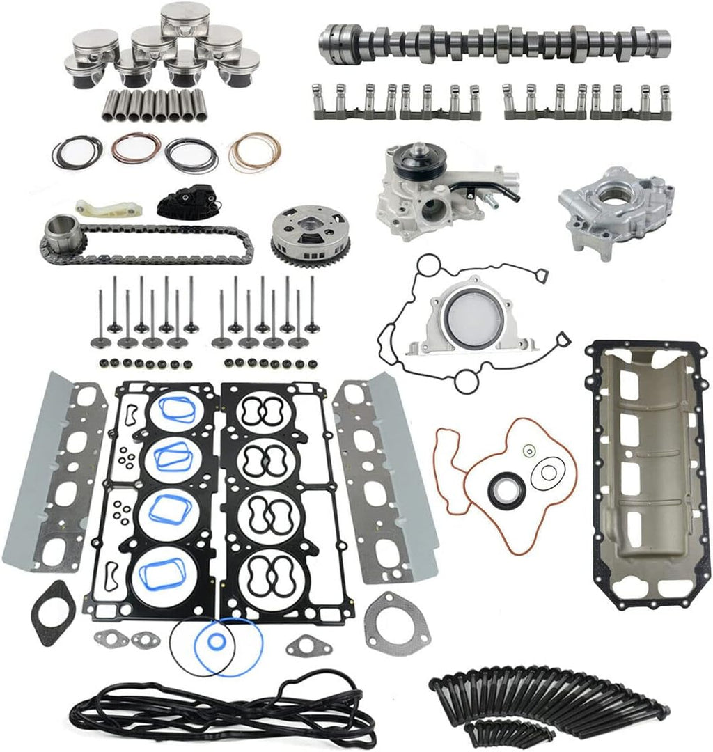 VVT Lifters Camshaft Kit Head Gasket Water Oil Pump Set for 2009-2015 Dodge Ram 1500 5.7L V8 HEMI J340