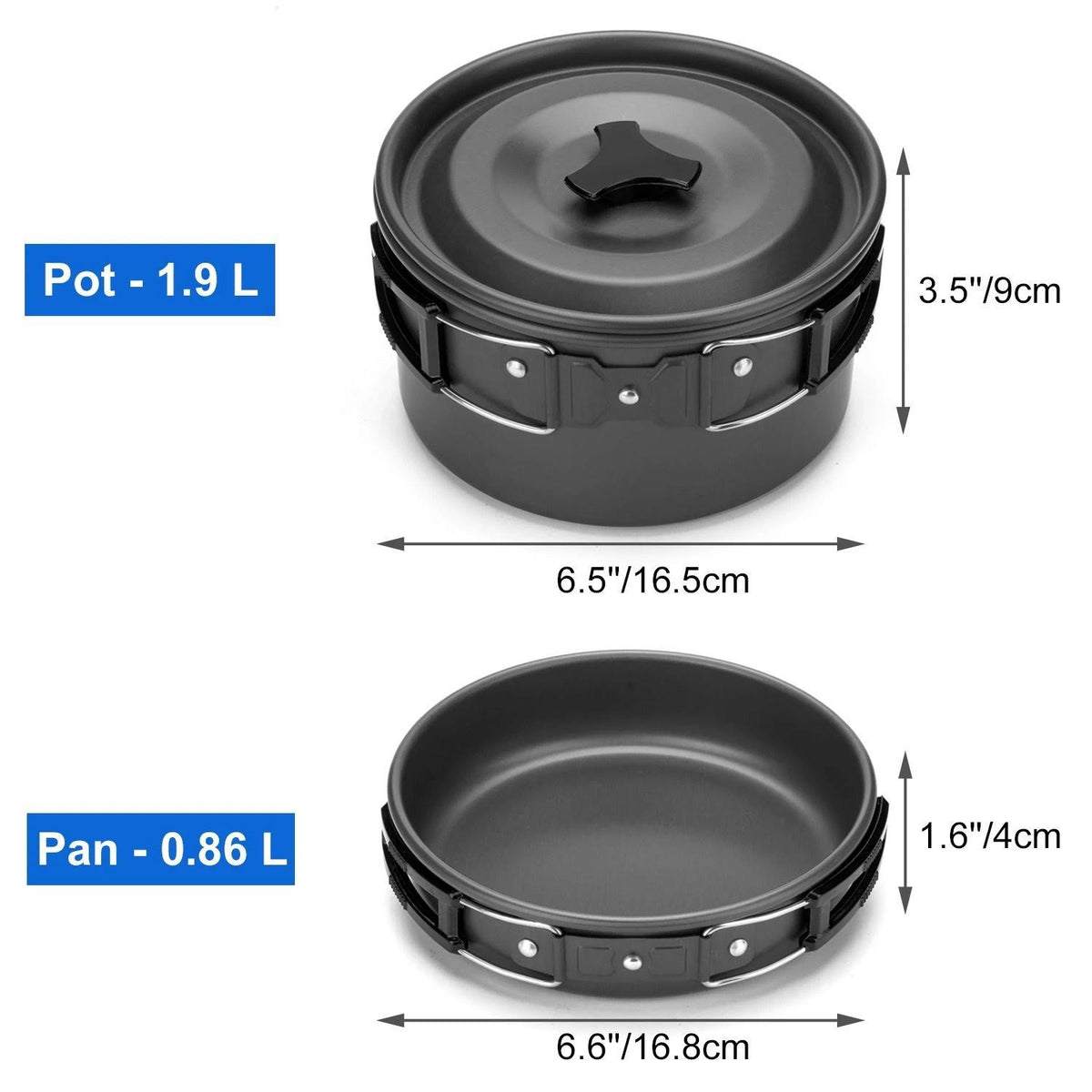 12-Piece Camping Cookware Mess Kit with Mini Stove Z18021