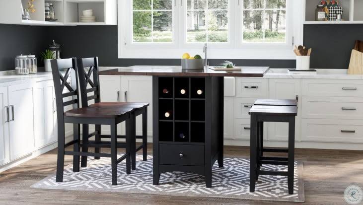 Autumn Brown/Black Backless Saddle Stool - Set of 2 X17011