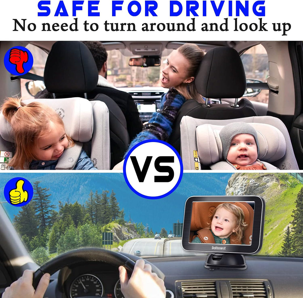 5'' AHD 1080P IR Night Vision Baby Car Camera Monitor with Second Backup Camera R16476