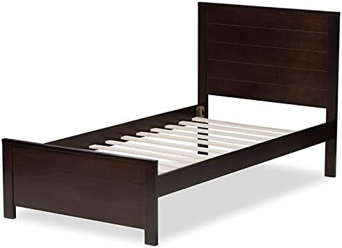 Twin Platform Bed in Espresso R756