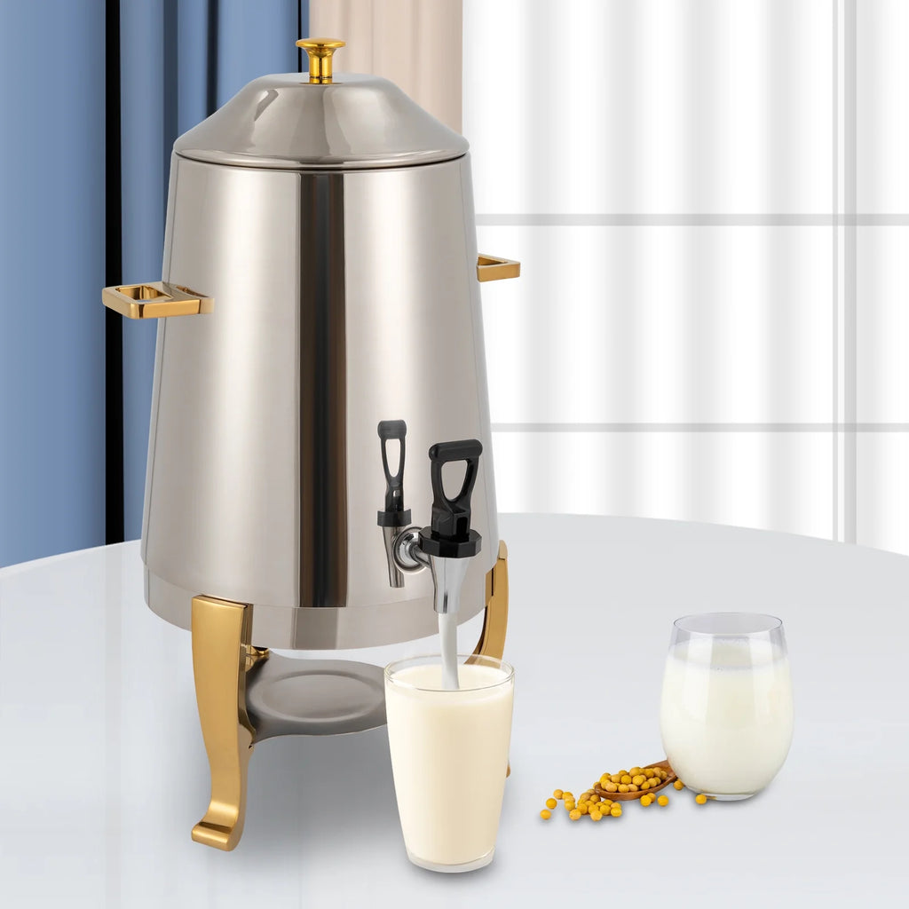 Heatable Stainless Steel Hot Beverage Dispenser with Spigot 13L D543816