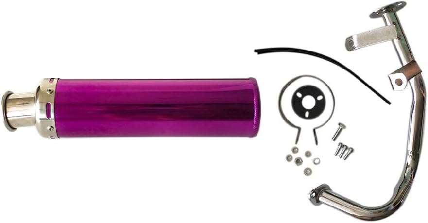 Exhaust System Muffler for 4 Stroke 50cc 150cc Scooters (Silver) Pack of 2 J7603