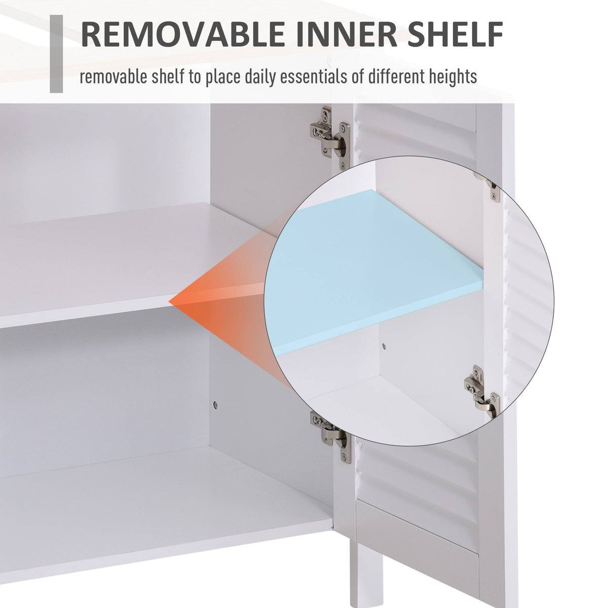 White 2 Door Under-Sink Storage Cabinet J65179