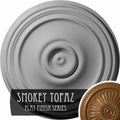 21 inch x 1 1/4 inch Hand-Painted Smokey Topaz Orange Ceiling Medallion K331499