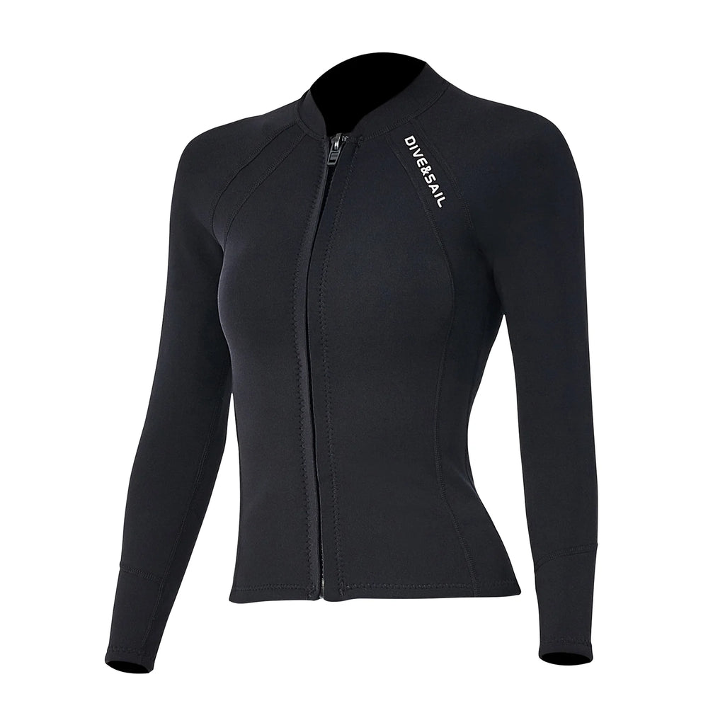 2mm Neoprene Front Zipper Wetsuits Jacket Long Sleeves Z324
