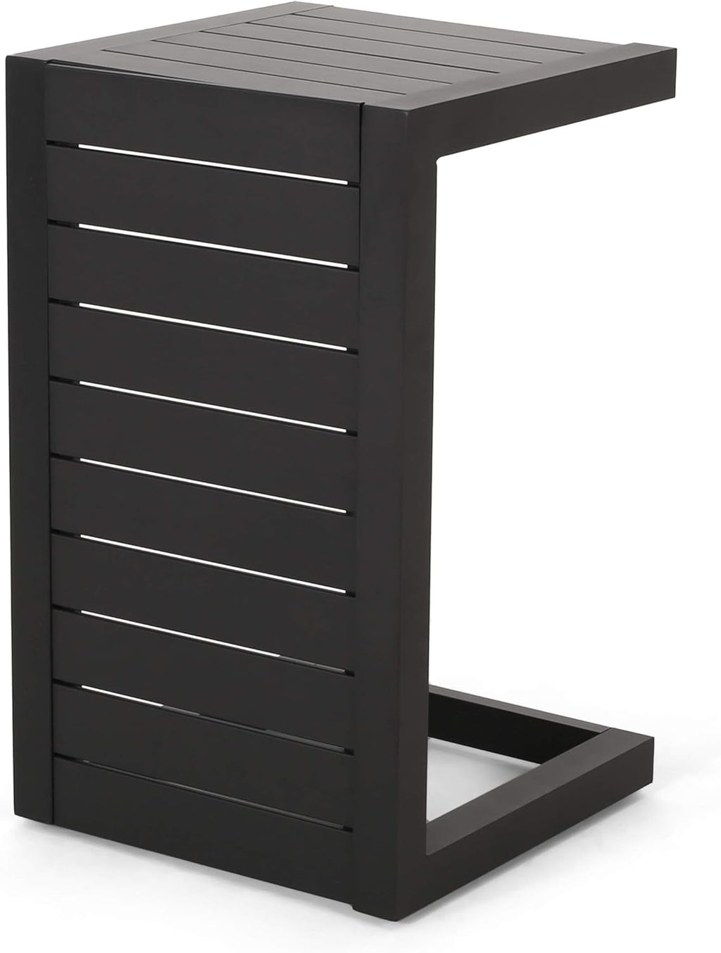 Silver Aluminum C-Shaped End Table F67476