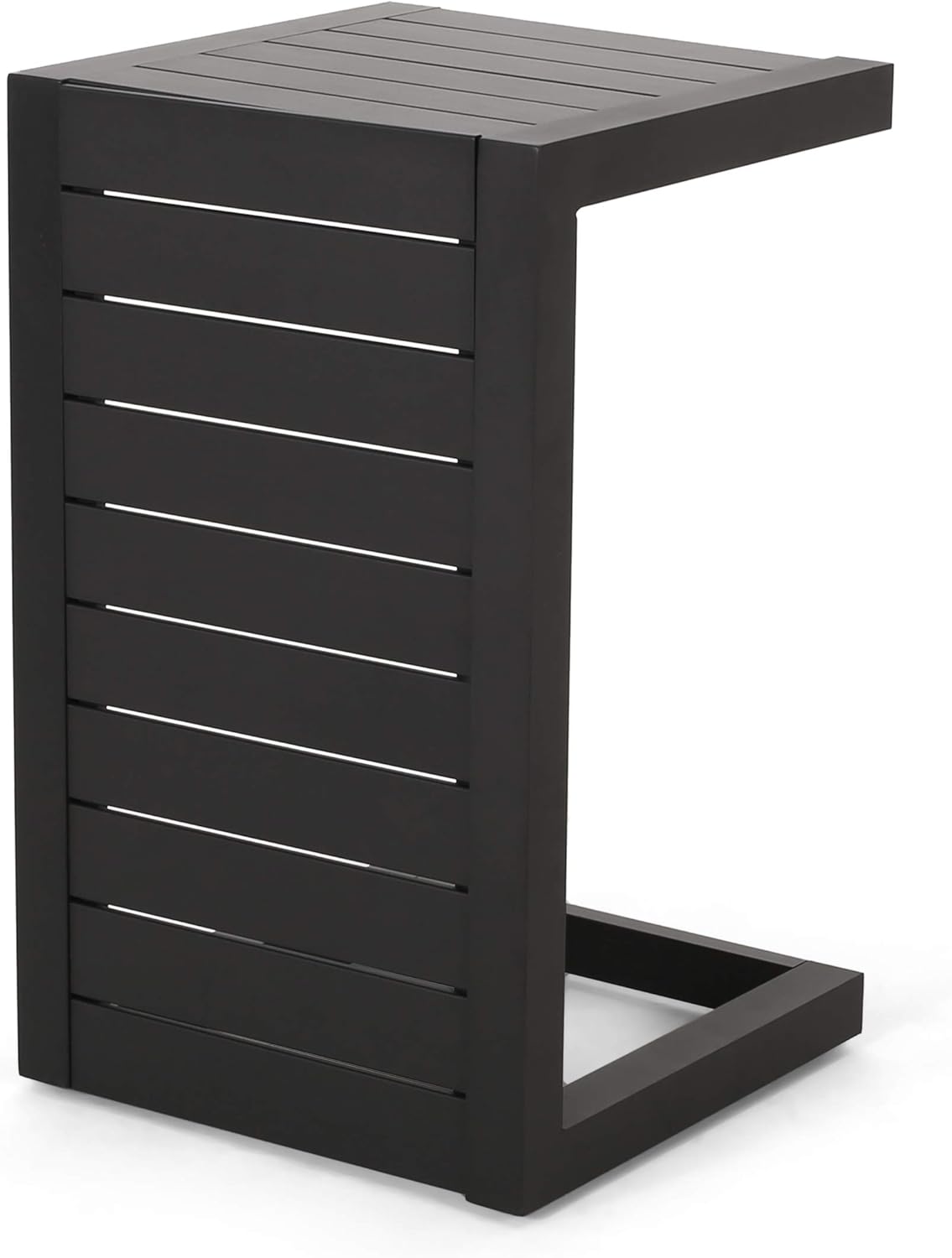 Silver Aluminum C-Shaped End Table F67476