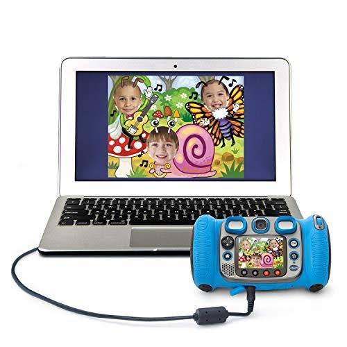 Blue Digital Selfie Camera with MP3 Player Headphones S8837