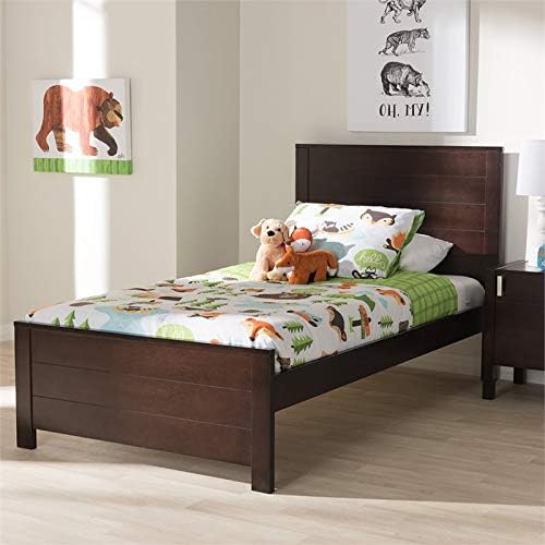 Twin Platform Bed in Espresso R756
