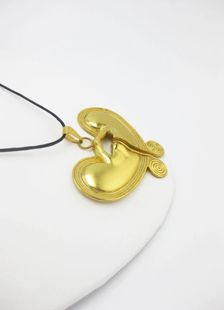 24k Gold Plated Butterfly Pendant Necklace J179