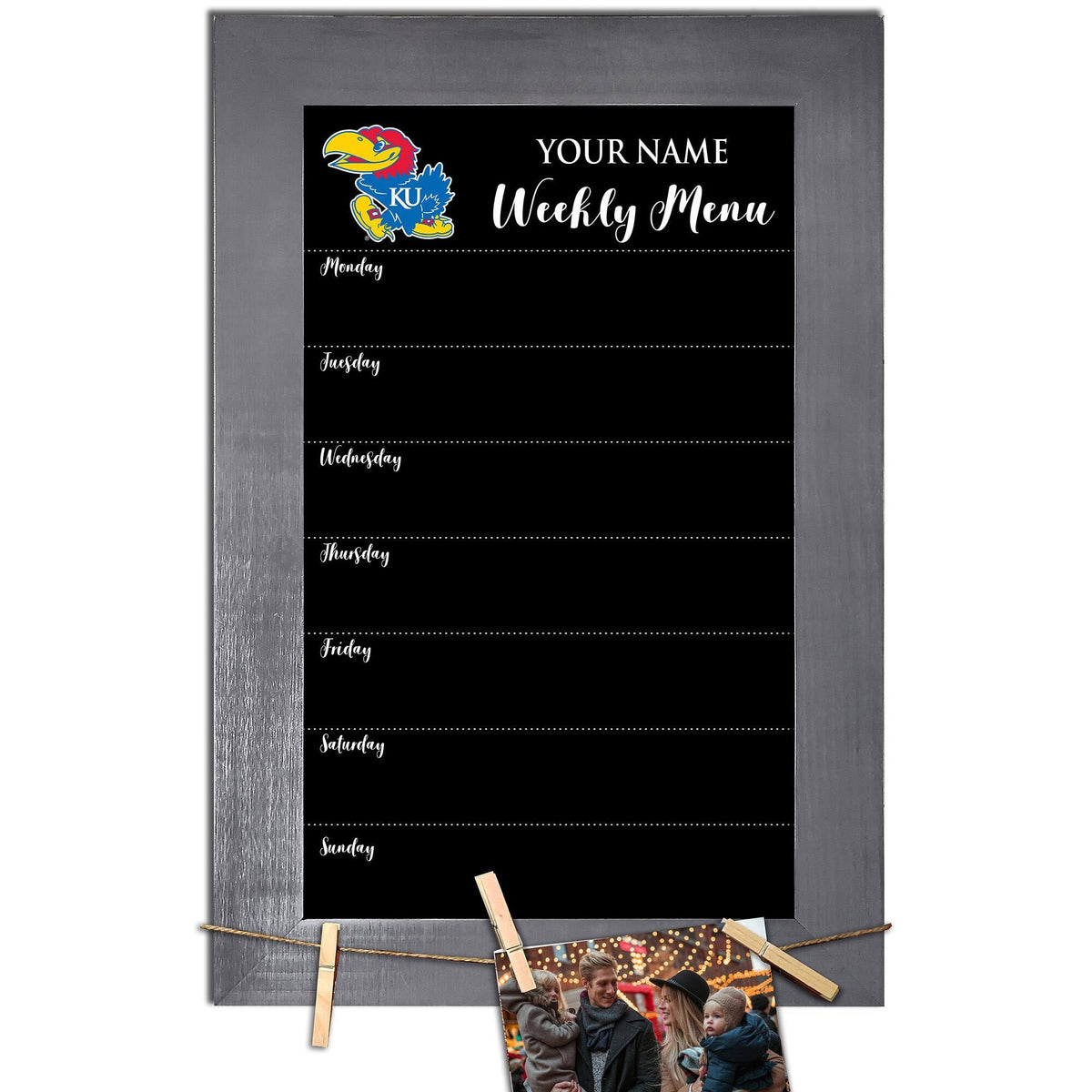 Personalized Team Weekly Chalkboard with Frame Q634