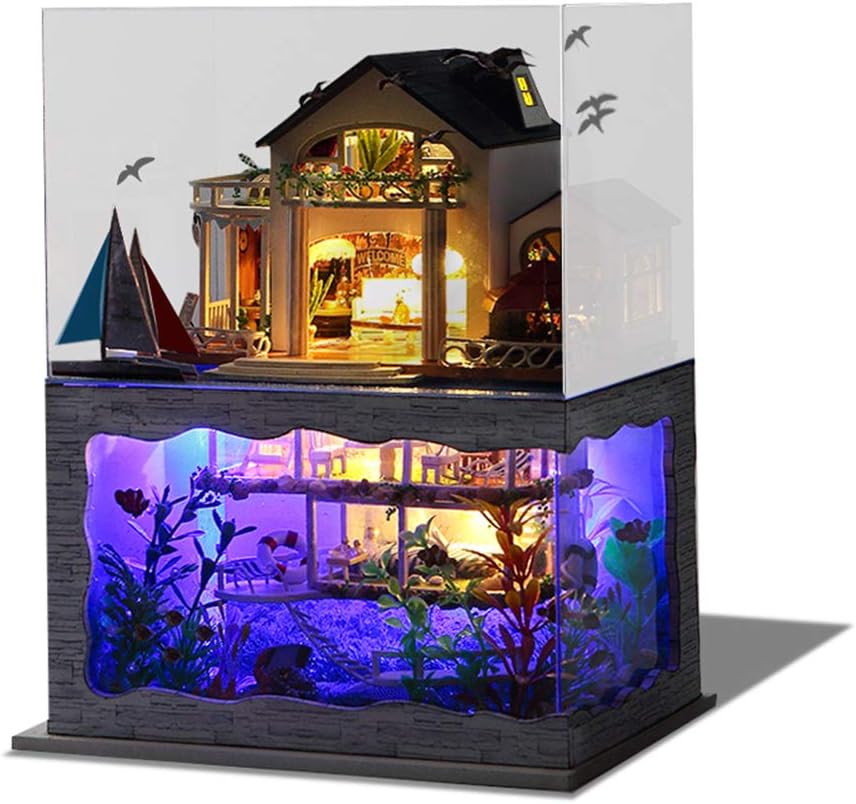DIY Dollhouse Kit with Furniture, 1:24 Scale A6801