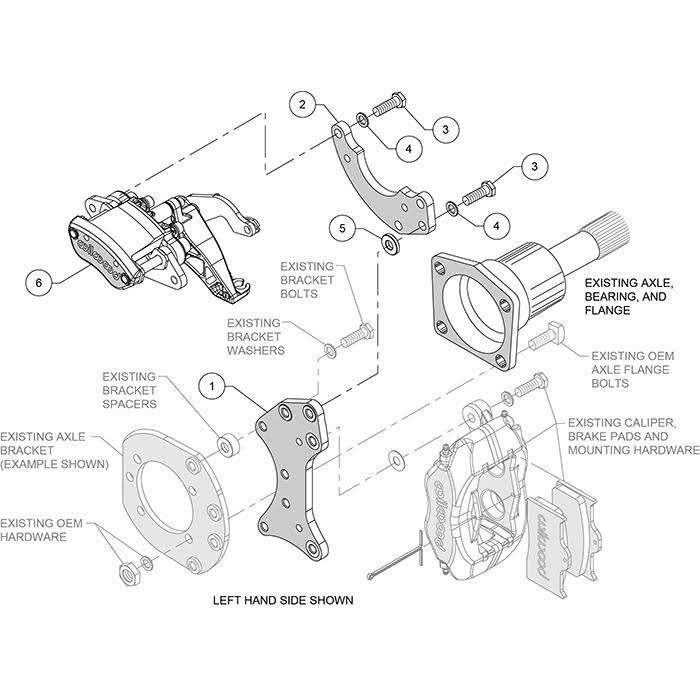 Rear Pro Street Parking Brake Upgrade Kit L2717