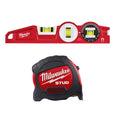10 in. 360-Degree Locking Die Cast Torpedo Level with 25 ft. Stud Tape Measure J3481