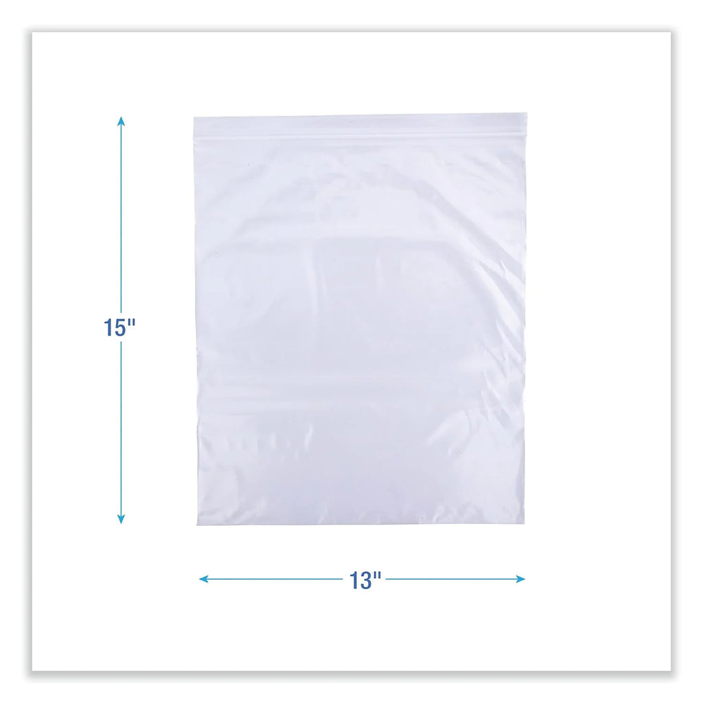 Reclosable Food Storage Bags, 2 gal, Clear, 100/Box V307