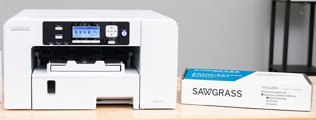 Sublimation Printer with UHD Inks, Sublimation Paper, and Heat Tape K124