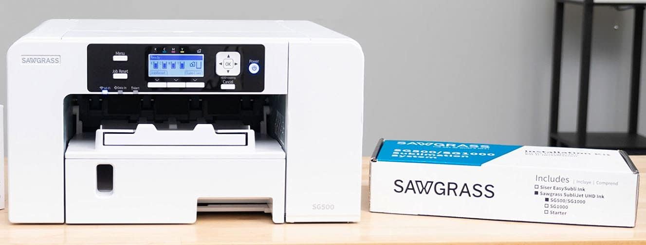 Sublimation Printer with UHD Inks, Sublimation Paper, and Heat Tape K124