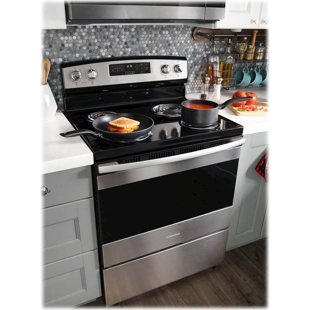 30-Inch Electric Range with Bake Assist Temps - Stainless Steel B297